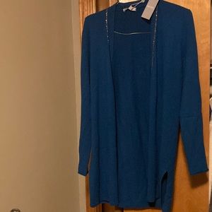 Cashmere open front sweater